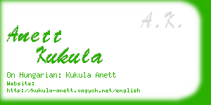 anett kukula business card